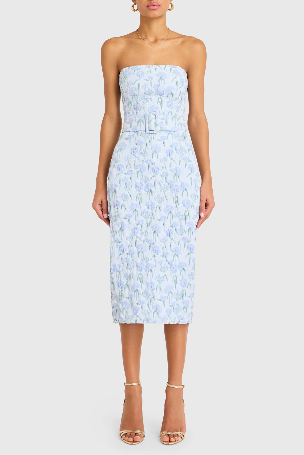 Fae Midi Dress in Flores Brocade