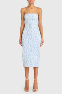 Fae Midi Dress in Flores Brocade