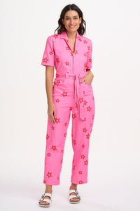 Meredith Boilersuit in Pink Star