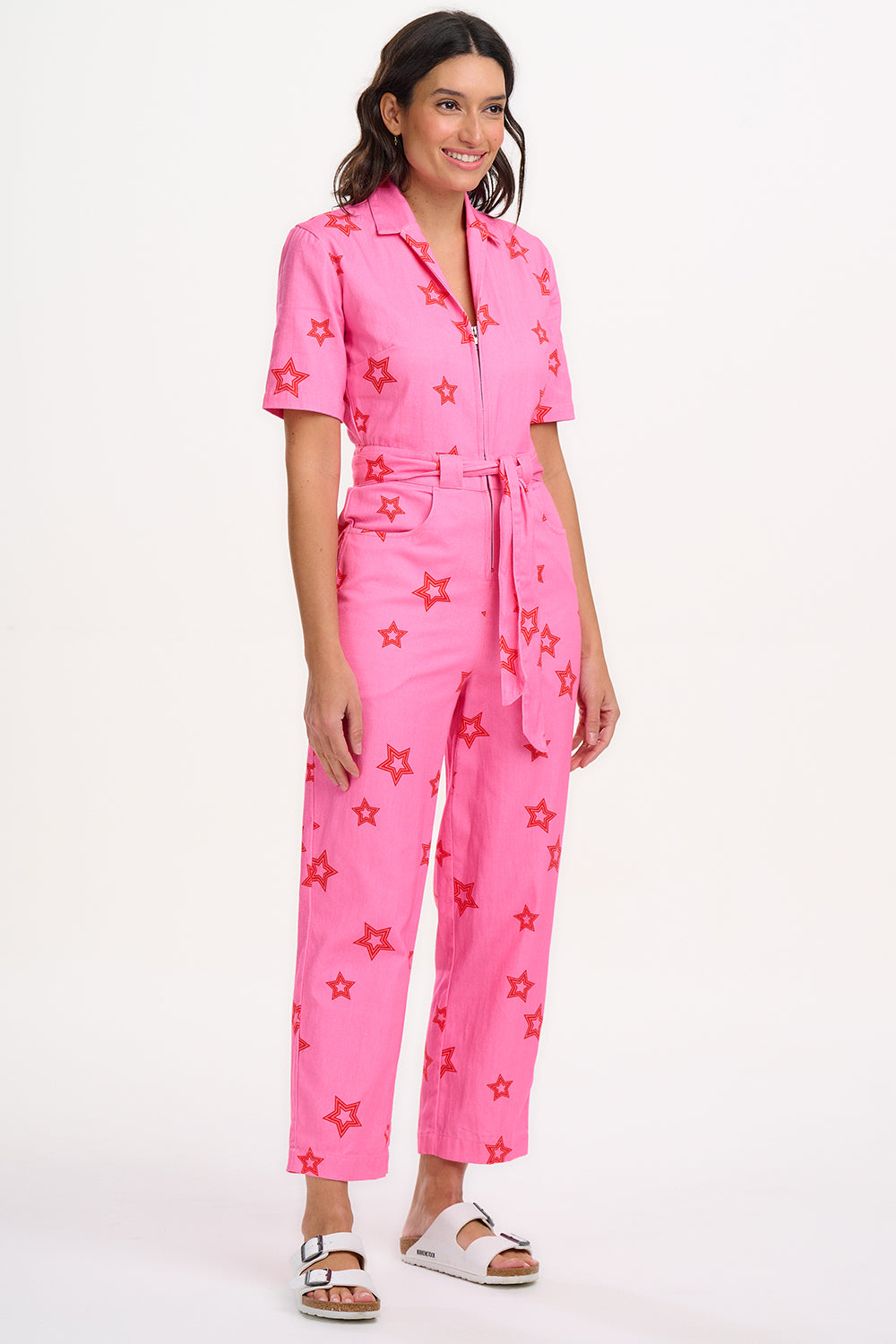 Meredith Boilersuit in Pink Star