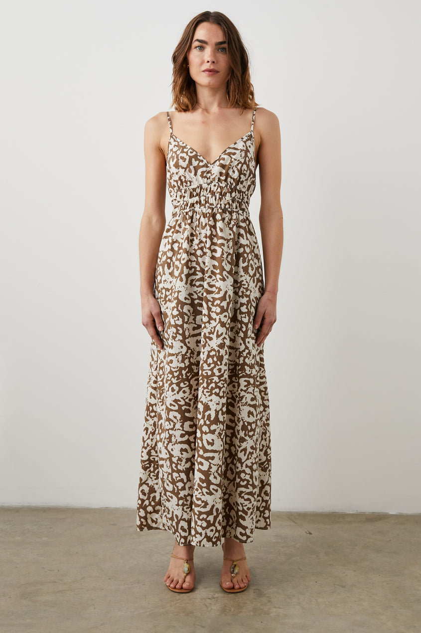 Justine Dress in Sepia Cheetah
