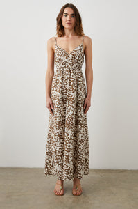 Justine Dress in Sepia Cheetah
