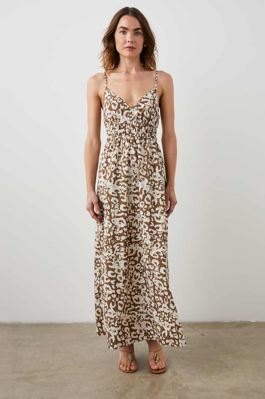 Justine Dress in Sepia Cheetah