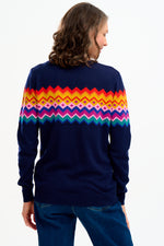 Load image into Gallery viewer, Rita Jumper in Navy Fairisle Stripe
