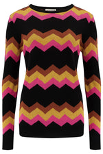 Load image into Gallery viewer, Astrid Jumper in Black Chevron Sparkle
