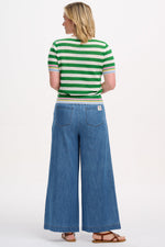 Load image into Gallery viewer, Arden Knit Top in Green/White Stripe
