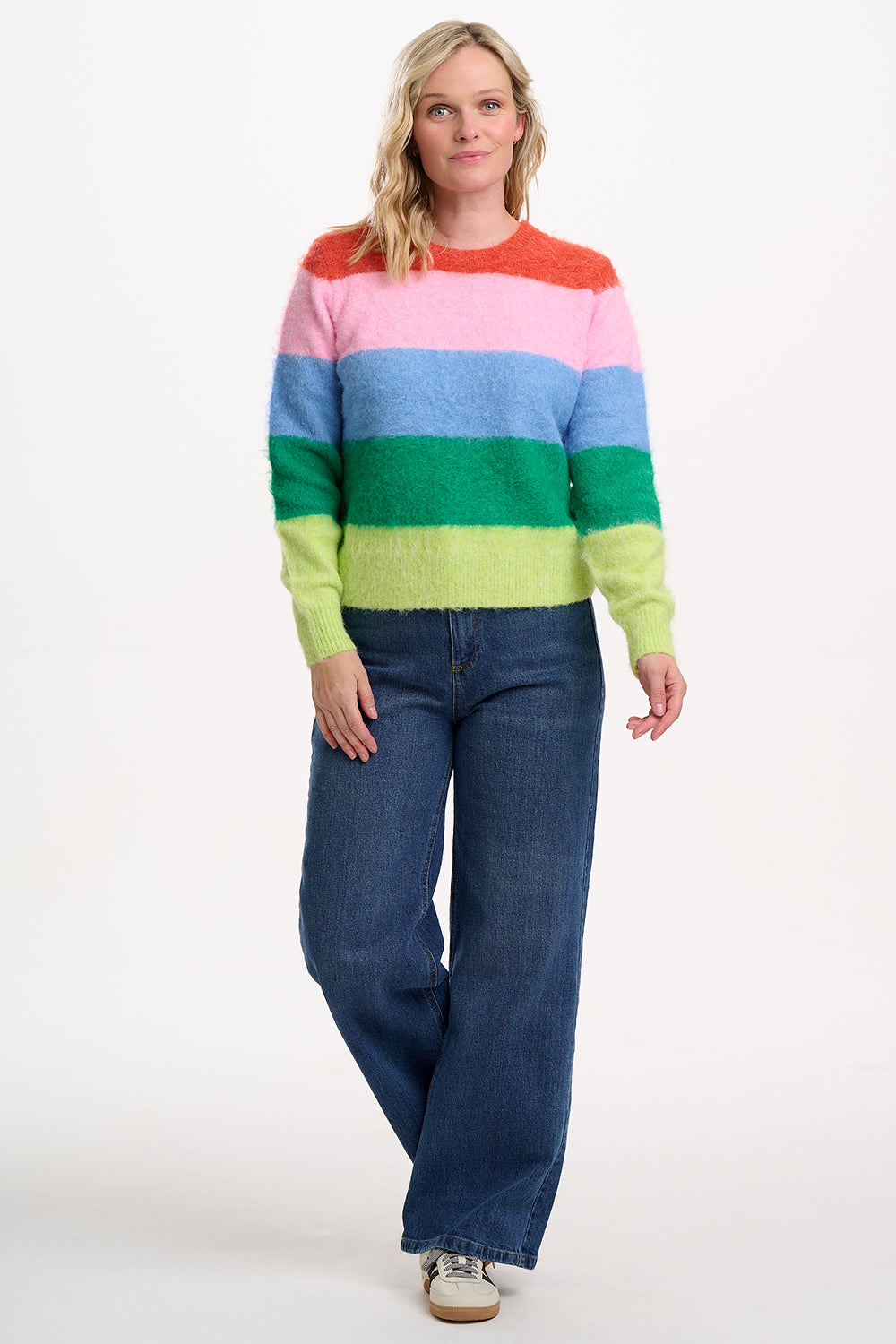 Dayna Jumper in Multi Rainbow Stripes