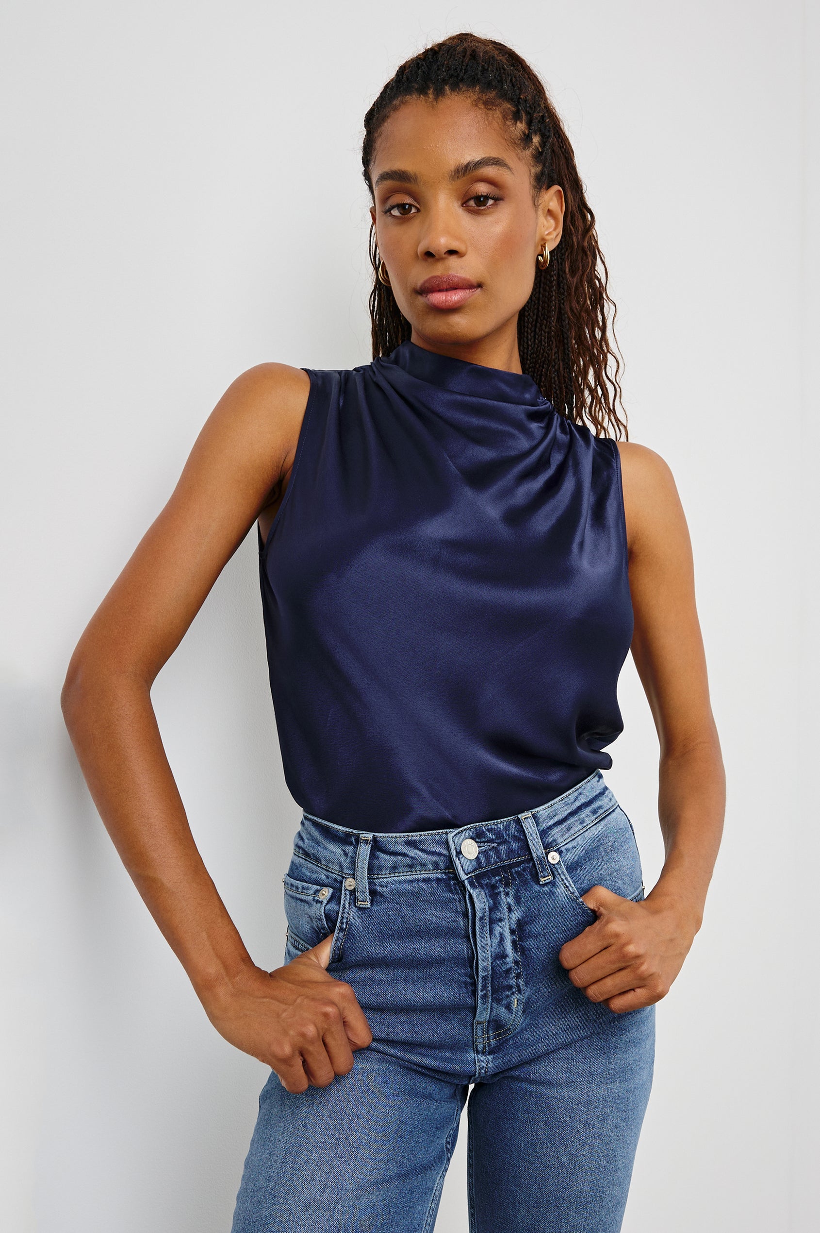 Kaleen Top in Navy