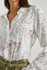 Load image into Gallery viewer, Kathryn Blouse in Camel Jungle
