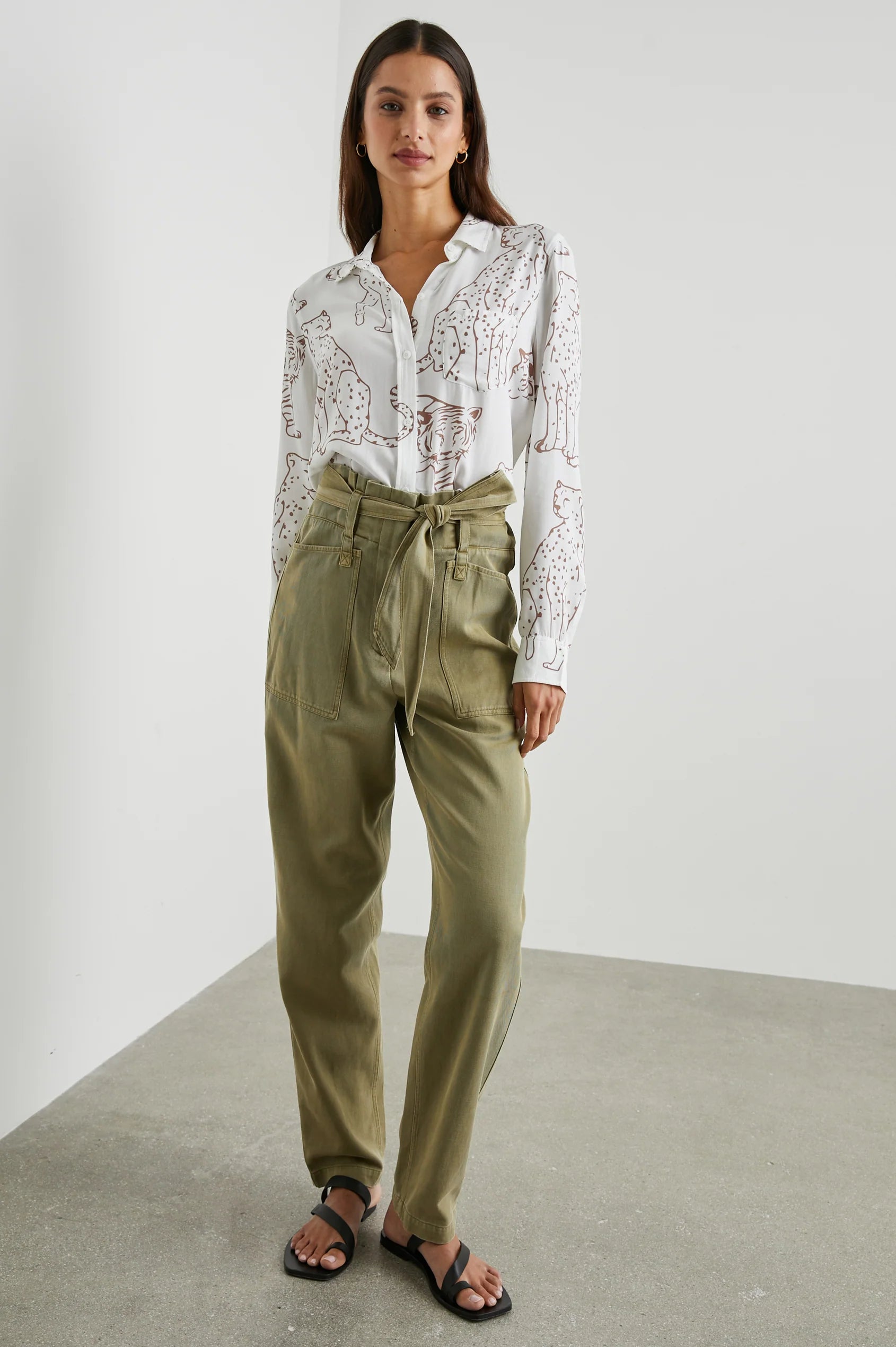 Kathryn Blouse in Camel Jungle