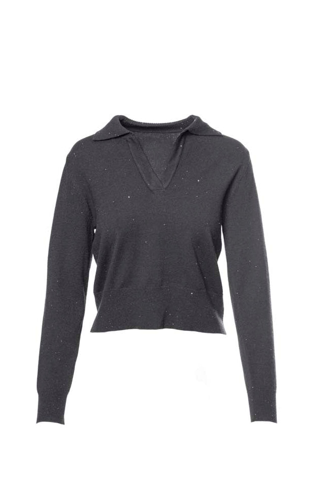 Modal Bling Sweater in Black