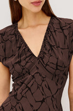 Load image into Gallery viewer, Kourt Dress in Brown Obsidian
