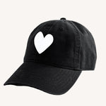 Load image into Gallery viewer, Imperfect Heart Patch Baseball Hat in Black/White
