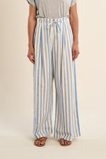 Load image into Gallery viewer, Striped Wide Leg Pants in Blue

