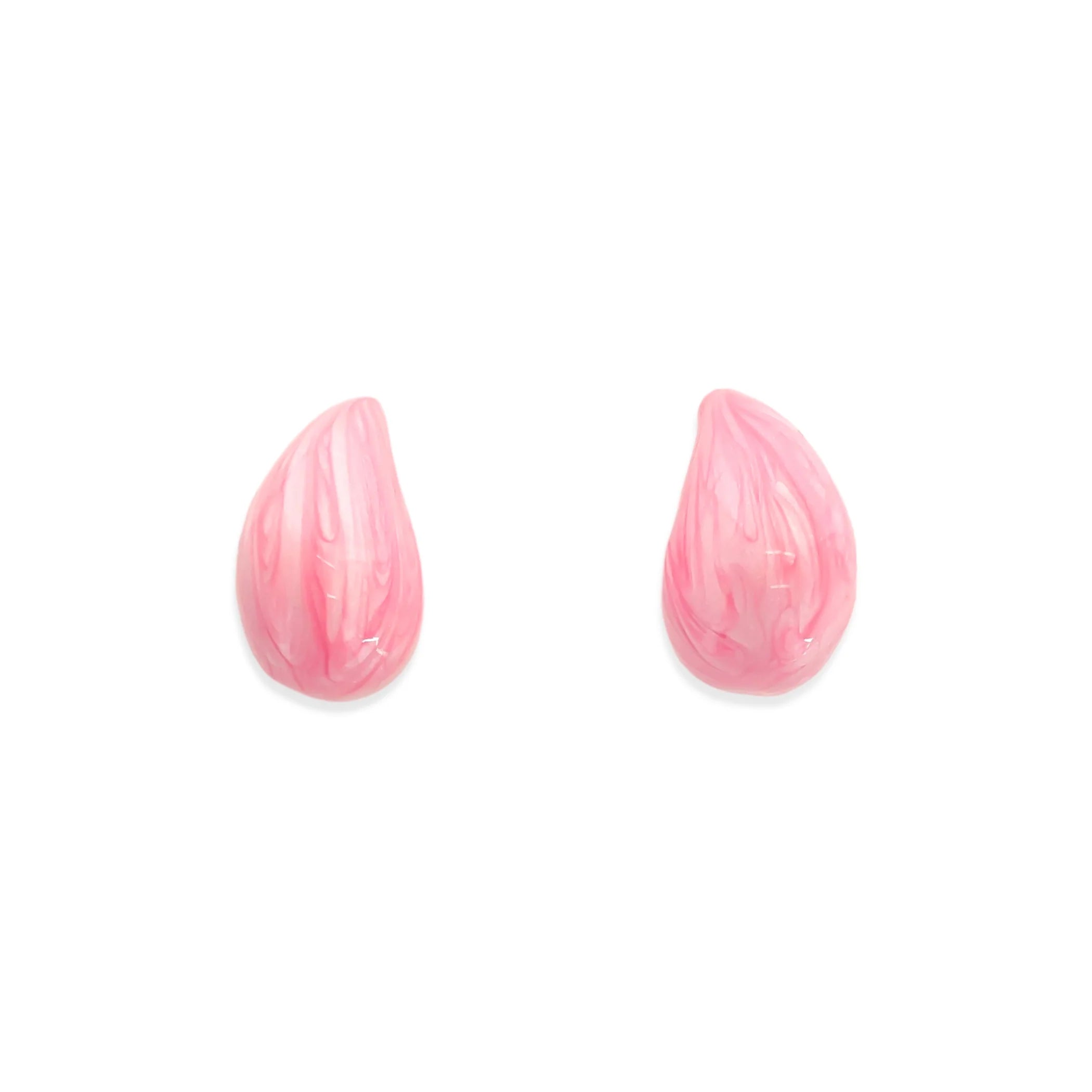 Enamel Raindrop Earring in Pink