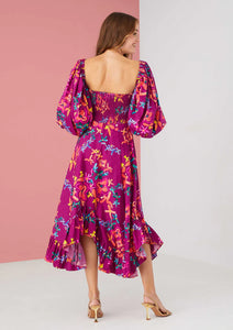 Lisa Dress in Floral Magenta