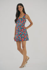 Load image into Gallery viewer, Sara Dress in Gingham Tomatoes
