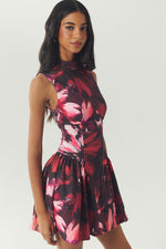 Load image into Gallery viewer, Michelle Dress in Red Watercolor Floral
