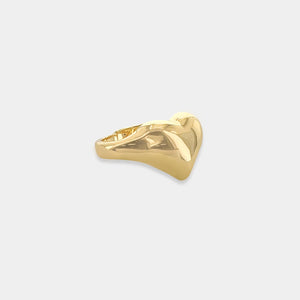 Gold Plated Heart Signet Ring
