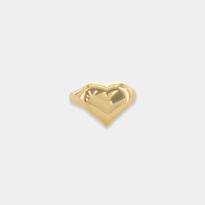 Gold Plated Heart Signet Ring