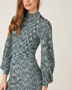 Molly Knit Dress in Sage Multi