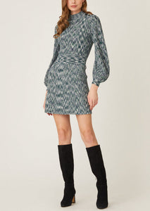 Molly Knit Dress in Sage Multi