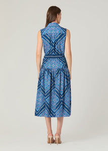 Pauletta Dress in Blue Multi