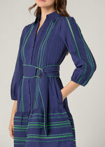 Load image into Gallery viewer, Towns Dress in Navy/Green
