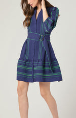 Load image into Gallery viewer, Towns Dress in Navy/Green

