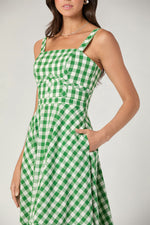 Load image into Gallery viewer, Kaydence Dress in Green/Ivory
