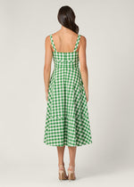 Load image into Gallery viewer, Kaydence Dress in Green/Ivory
