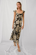 Load image into Gallery viewer, Marigold Dress in Charcoal Lily
