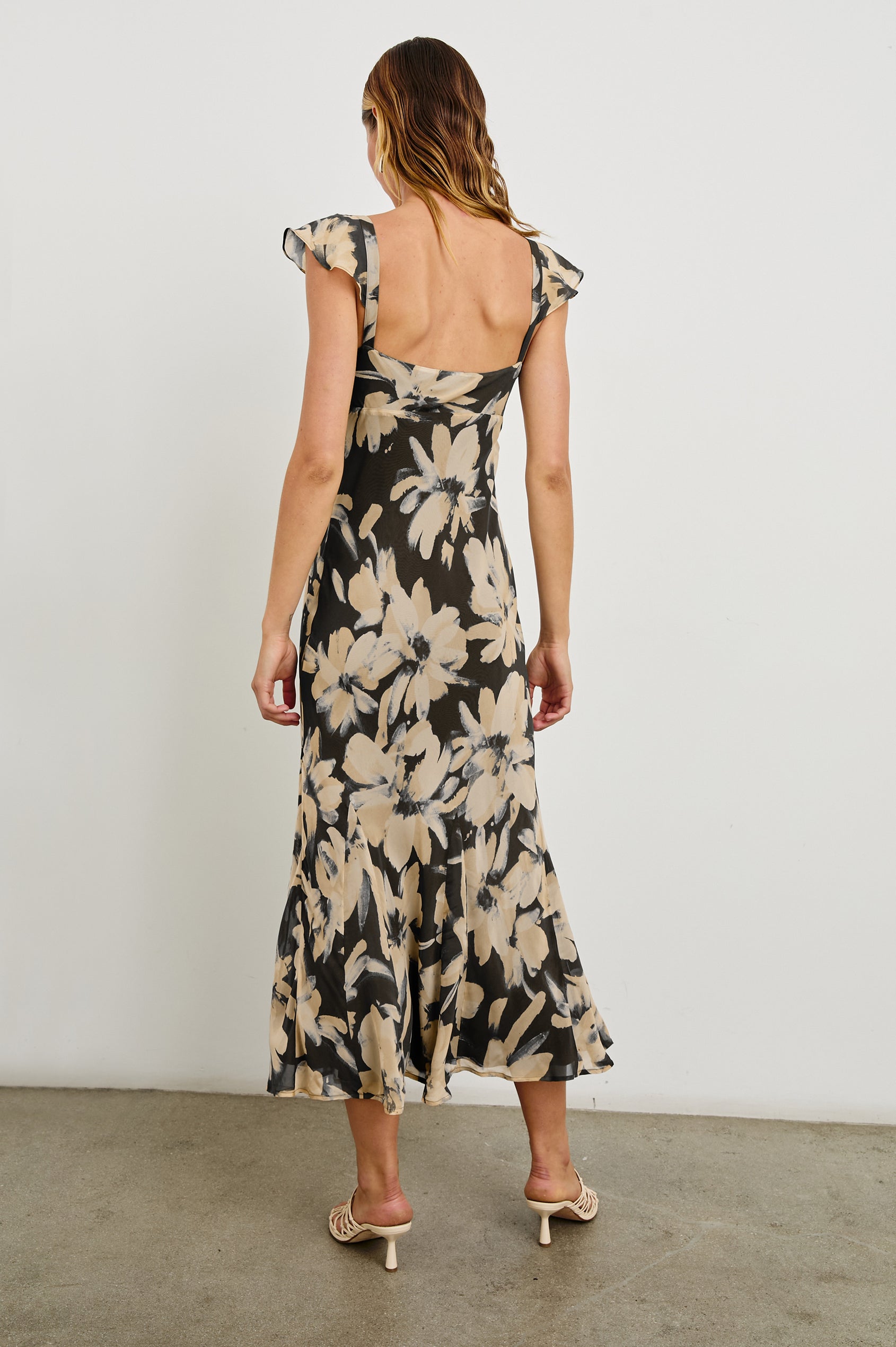 Marigold Dress in Charcoal Lily