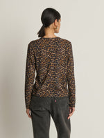 Load image into Gallery viewer, Marion Twist Front Tee in Winter Leopard
