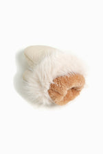 Load image into Gallery viewer, Satin Finish Puffer Mittens in Cream
