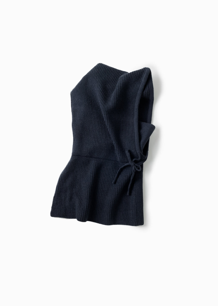 High Neck Hoodie Snood in Midnight