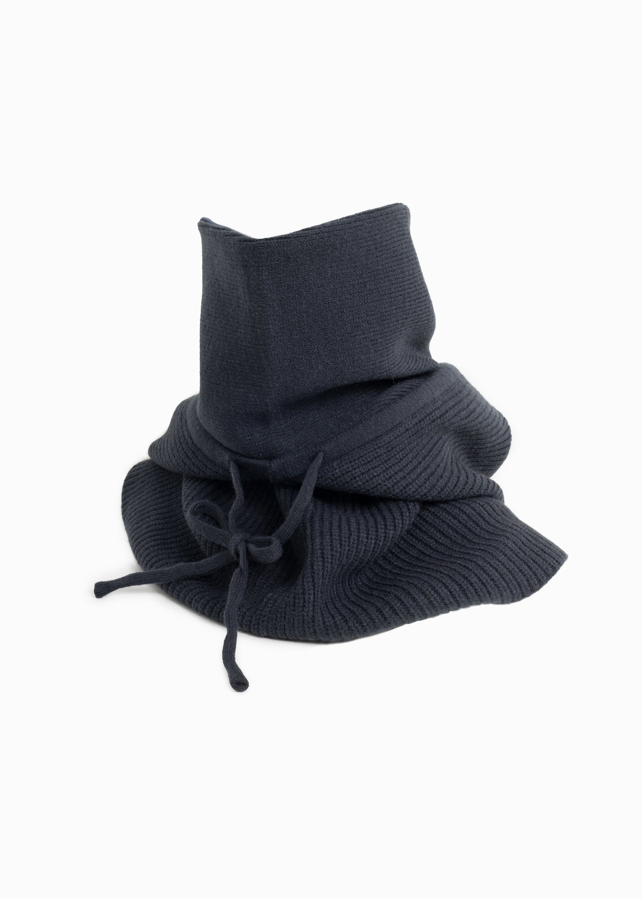 High Neck Hoodie Snood in Midnight