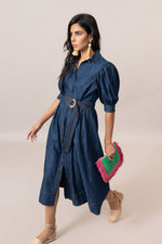 Load image into Gallery viewer, Veronica Dress in Blue
