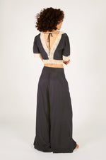 Load image into Gallery viewer, Midnight Lace Evie Trousers in Navy
