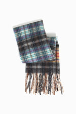 Load image into Gallery viewer, Pastel Plaid Grunge Scarf in Black

