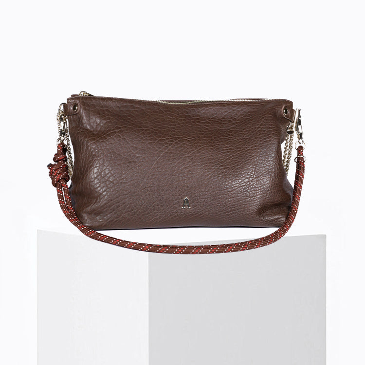 Mallow Lamb Leather Bag in Bubble Brun