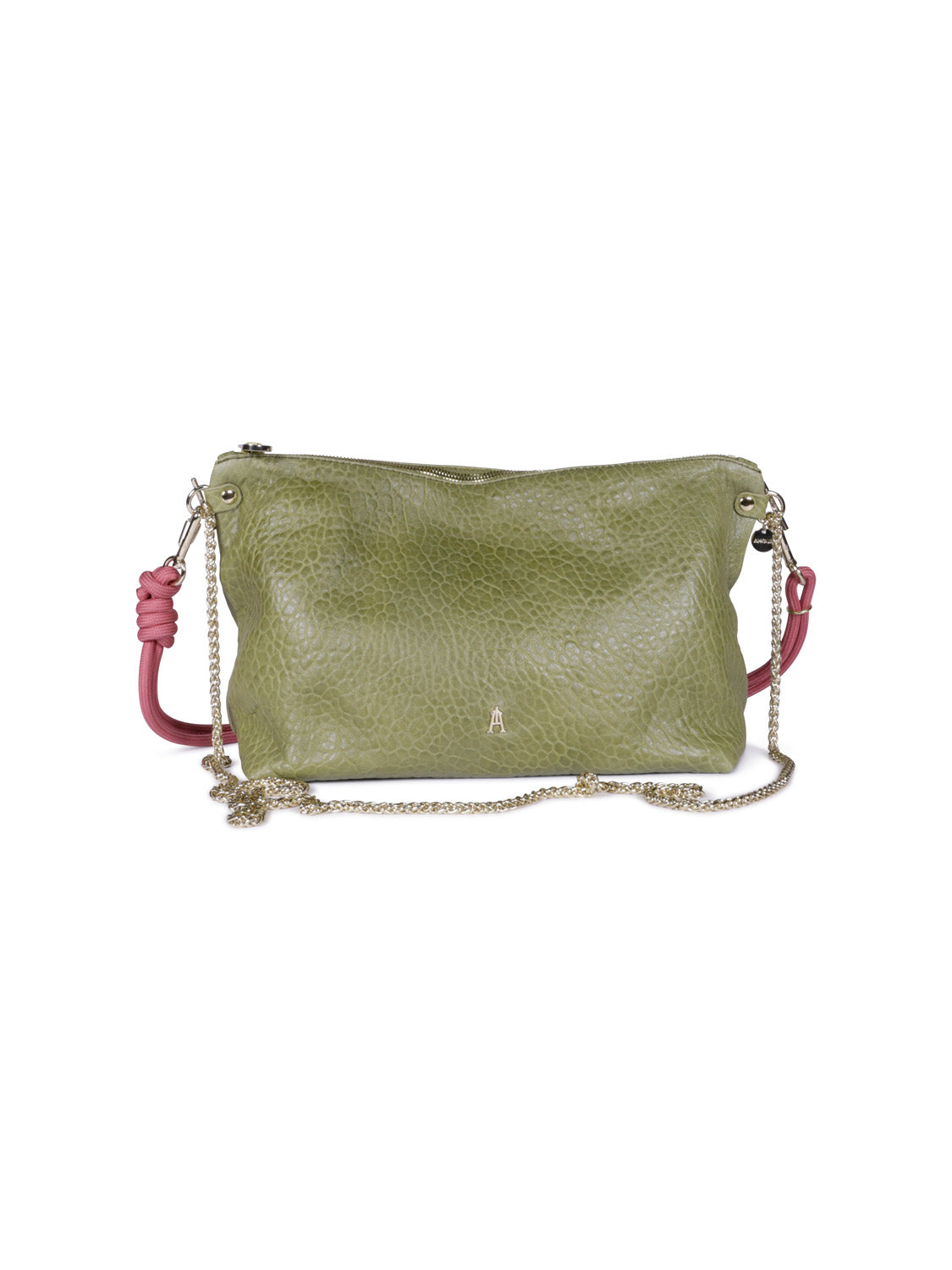 Mallow Lamb Leather Pouch in Grass