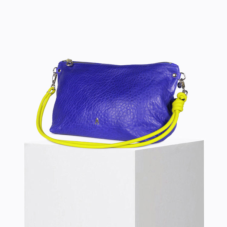 Mallow Lamb Leather Pouch in Royal Blue
