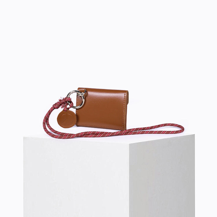Moni Calf Leather Wallet in Tan