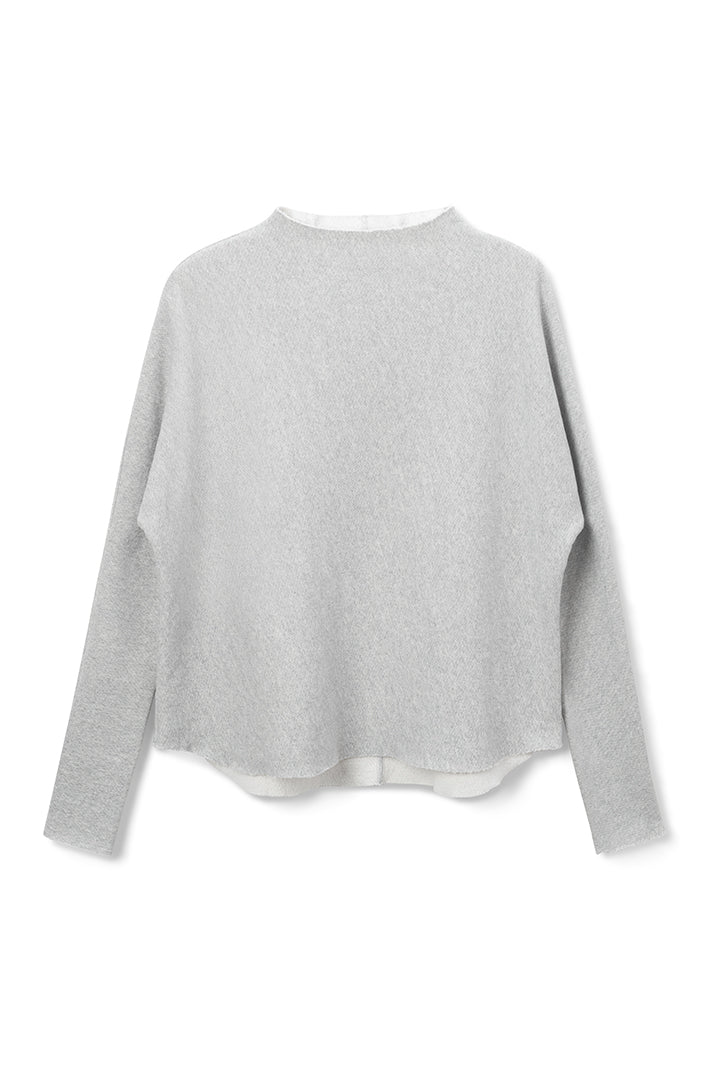 Morrison Mock Neck Sweatshirt in Heather Grey