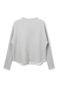 Morrison Mock Neck Sweatshirt in Heather Grey