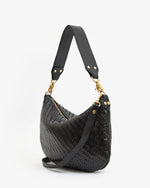 Load image into Gallery viewer, Moyen Messenger in Black Woven Zig-Zag
