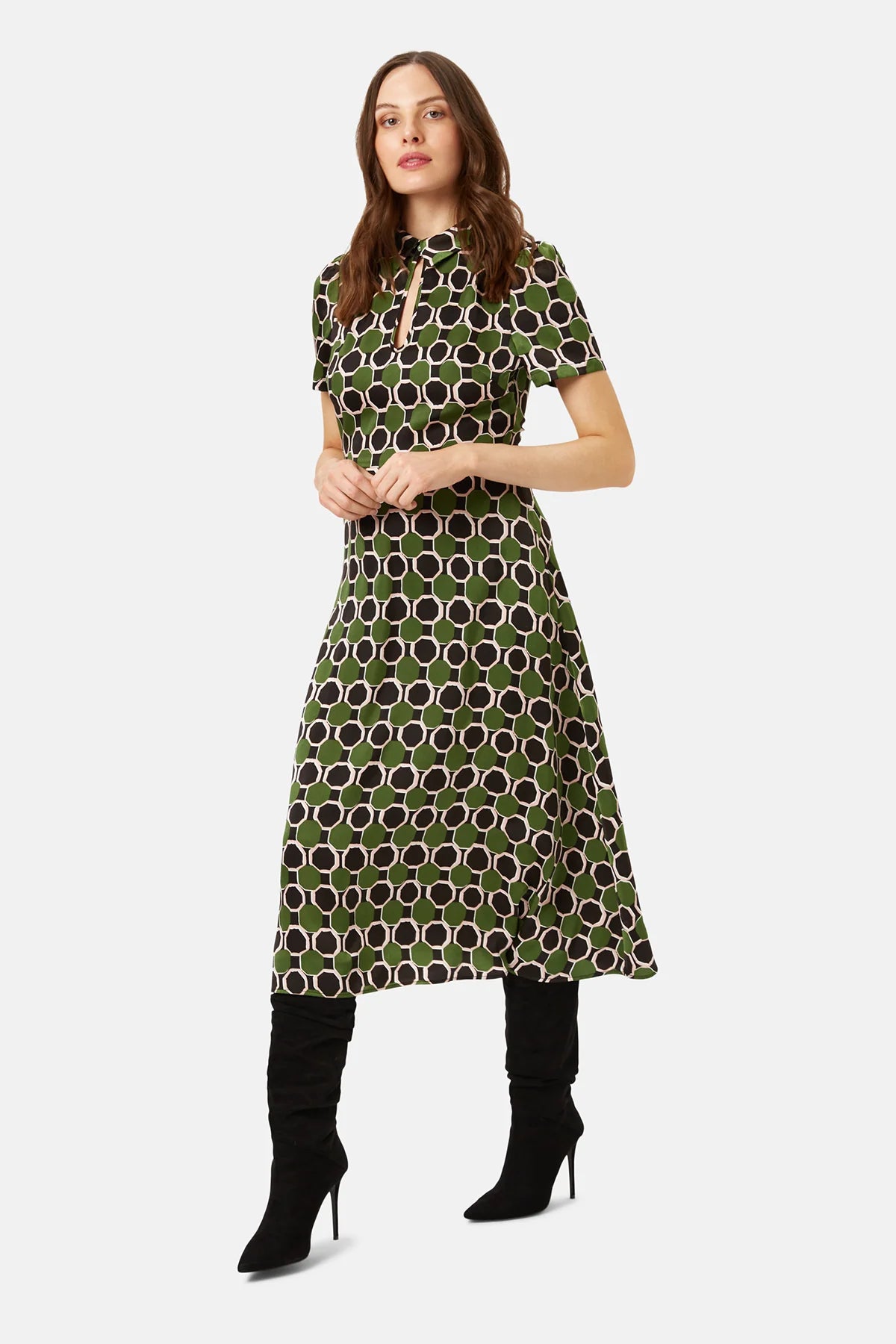 Peep Midi Dress in No Ordinary Soul