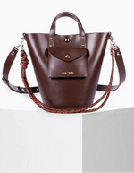 Load image into Gallery viewer, Notion Calf Leather Bag in Choco
