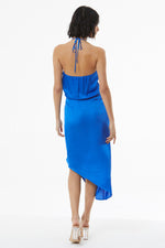 Load image into Gallery viewer, Andrea Draped Slip Dress in Ocean
